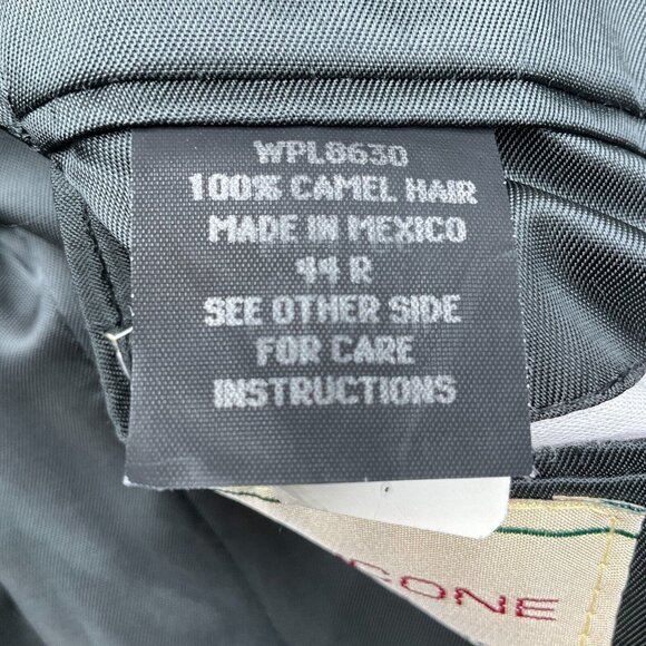 Evan Picone Blazer Men 44R Black Camel Hair 2 Button Classic Career Jacket - Picture 12 of 14